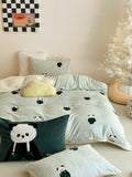 Ultra-Soft Warm Milk Velvet Bedding Set Cartoon Winter Faionable Tee-Piece Bedding Set Fine Texture Durable Active Printing