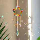 Rainbow Crystal Sun Catchers Home Decor Items Window Hanging Sun Catcher Heart Moon Star Rainbow Room Decor Wind Chimes Hanging