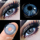 1Pair New Colored Contact Lenses for Eyes Big Black Eye Lens Natural Yearly Cosmetics Beauty Women Men Pupils Fast Ship