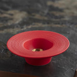 Klein Blue Ceramic Incense Burner Red Calming Aroma Base Storage Round Plate Portable Travelling Accessories Home Office Decor