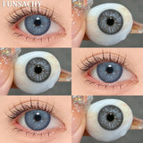 1 Pair Colored Contact Lenses for Eyes Cosmetic High Quality ARTHUR Series Gray Lenses Fashion Blue Contacts Yearly Use