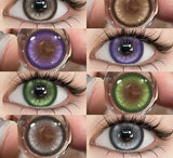 2Pcs Colorful Cosplay Contact Lenses for Eyes Colored Fashion Pink Contacts Lens Purple Cosmetic Pupils Yearly Red Lens