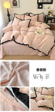 Winter Warm Bedding Set Flannel Duvet Cover for Home Thicken Velvet Queen King Size Luxury Bedroom Decor Quilt Cover Pillowcase