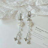 Laser Heart rocking horse Beaded Charm Phone Pendant Crystal Wristband Keychain Bracelet Lanyard Cord