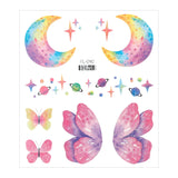 3D Fairy Butterfly Wings Shiny Tattoo Sticker Waterproof Eyes Face Body Art Fake Tattoos For Women Makeup Dance Music Festival