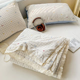 Class A Pure Cotton Summer Quilt Soybean Fiber Thin Quilt Princess Style Lace Ruffles Comforter Summer Air Conditioned Blanket