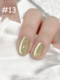 12ml 1-16pcs Autumn Nails New Clear Pink Glass Bead Moonlight Magnet Cat Eye Gel Nail Polish Whitening Nail Supplies