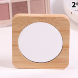 Makeup Mirror Standing Wooden Can Rotate 360 Degrees Generally Used In Dormitories And Homes Convenient To Use
