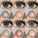 Brown Colored Contact Lenses Gray Beauty Makeup Lenses Fashion Blue Lens Brown Eyes Contacts Yearly Green Eye Lens
