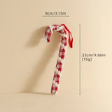 New Christmas Decorations Red and White Walking Stick Plaid Christmas Balloon Hot Air Balloon Hanging Christmas Tree Decoration