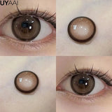 Diopter y2k Lenses Color Contact Lenses for Eyes with Degree Korean Fashion Lenses Blue Eye Lens Brown Natural  Eyepieces