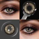 1 Pair Natural Brown Colored Contact Lenses 6-Months Disposable 14.5mm Soft Eye Enlarging Lenses Black Color Contacts