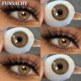 1 Pair Colored Contact Lenses BROWN Natural Eye Contacts Super Natural Lens Gray Color Lens Beautiful Pupils Cosmetics