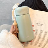 400ml/250ml Creative Thermos Mug With Rope Cute Portable Stainless Steel Vacuum Flask Girl Student Thermal Water Bottle Tumbler