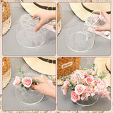 Ikeehome  12 Hole Circular Acrylic Vase, 2.55 Inches High With Holes, Perfect For Decorating Wedding Tables, Family Birthdays, And Parties