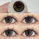 2PCS Nature Colored Contact  Lenses Brown Eyes Korea Makeup Beauty Pupil  Lens