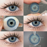 2Pcs Natural Gray Contact Lenses Yearly Brown Colorcon Makeup Blue Pupils Green Lens for Eyes High Quality Soft Contact