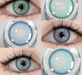 1 Pair Color Contact Lenses for Eyes High Quality Blue Lenses 0.00 To - 8.00 Diopter Lenses Soft Korean Contact Lenses