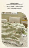 Princess Summer Quilt Washed Cotton Air Conditioner Student Dormi Thin Quilt With Lace Skin-friendly Soft Blanket Home Textiles