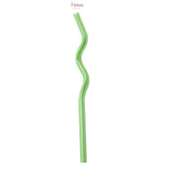 Wavy Colorful Clear Drinking Straw High Borosilicate Glass Straw Glass Tube Party Bar Drinkware Reusable Glass Straws