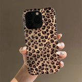 Cute Leopard Print Clear Phone Case For iPhone 16 15 14 13 12 11 Pro Max 15 Pro XS XR X 7 8 Plus Shockproof Silicone Soft Cover