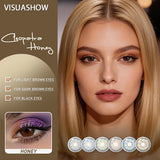 14.2mm Cleopatra Green Colored Contact Lenses Half Yearly Disposable Blue Brown Natural Soft Lens for Daily Eye Makeup