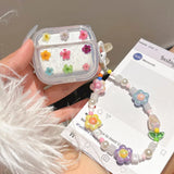 Dried Flower Glitter Bling Case For AirPods 4 3 2 1 Pro Pro2 Soft Transparent Wirelsss Headphones Protective Cover AirPod Shell