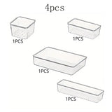 Multifunctional Transparent Drawer Organizer Set (4/8/13/25/28-Piece Sets) — For Storing Cosmetics, Jewelry, and Office Supplies