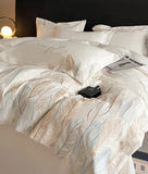 4Pcs Cotton 100% Light Luxury High-End Style 140 Long Staple Cotton Full Set Of Bedding Duvet Cover 200x230 220x240 Four Seasons