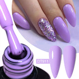 7ml Rubber Base Nail Gel Polish Nude Milky White DIY Nail Art Soak Off Gel Polish Semi Permanent Painting UV Vernis