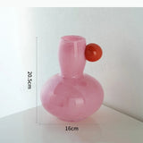 Stained Glass Vase Geometric Sphere Glass Bottle Floral Arrangement Accessories Hydroponics Terrarium Home Decoration