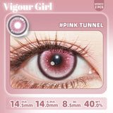 2pcs Half-Year Colored Contacts Pink Purple Lens for Halloween Party Cosplay Vivid Eye Makeup 0 Degree Soft Breathable