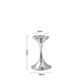 Silver Candlestick,Wedding Party Christmas Festival Dining Table Decor,Home Metal Candle Holder Photo Prop