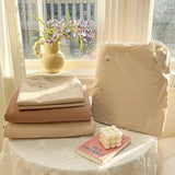 Korean Style Bedding Sets Soft Flat Sheet Duvet Cover Pillowcase Polyester Twin Queen Full Size Quilt Cover Set Sheet Set