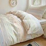 Pure Cotton Printed Student Bedding Set Single Queen Skin Friendly Bed Linens Skin Friendly Comforter Cover Set for All Seasons