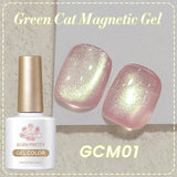 BORN PRETTY 10ml Black Glass Cat Magnetic Gel Nail Polish Ultra Shine Gold Silver Glitter Soak Off UV LED Gel Nail Art Varnish