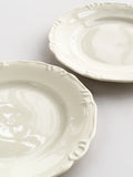 French Relief Plate Fashion White Round Ceramic Plates 2025 New Home Kitchen Serving Dish Afternoon Tea Dessert Cake Tableware