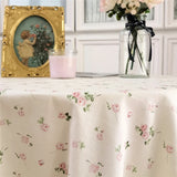 Pink Rose Tablecloth Cotton Diningtable Decorative Tablecloth Romantic French Embroidered Lace Coffeetable Sofa Cover Cloth