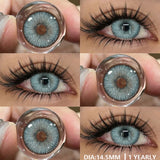 Colored Contact Lenses for Eyes 1pair Gray Pupils Lens Blue Eye Lenses Brown Lens Yearly Green Contacts Cosmetic Lenses