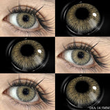 1 Pair Green Contact Lenses for Eyes Beauty Pupils Lenses Eye 14.2mm Yearly Use Fashion Blue Colored Contacts Lenses Green