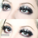1 Pair Vibrant Gray Blue Green Color Contact Lenses Fresh Lady Me Series Yearly Soft Contacts Beauty Lens for Dark Eyes Makeup