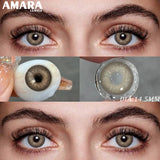 Gray Color Contact Lens 1 Pair Yearly Coloured Contact Lenses Brown Lenses for Party Cute Eyes Contacts Daily Eye Makeup