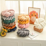 Pillow with Three Strands of Rope Tied To A Ball Circular Sofa Armchair Lazy Seat Cushion Office Cushion Futon Office Cushion