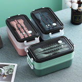 Lunch Box Bento Box for School Kids Office Worker 3layers Microwae Heating Lunch Container Food Storage Box