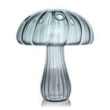 Mushroom Shaped Flower Vase Transparent Glass Vase Plant Hydroponic Aromatherapy Bottle Desktop Decoration Ornament
