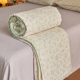A-Class Double-Layer Soy Fiber Summer Quilt Air Conditioning Single Person Cool Thin Quilt Breathable for Student Home Textiles