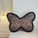 INS Tassel Leopard Print Decorative Pillow For Home Textile Footrest Sofa Cushion Large Car Back Chair Bed Head Cushion