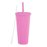 700ml,Double-Layer Straw Cup/MUG,Drinkware,Environmentally Friendly Plastic,Large Diameter,Transparent Milk Tea Cup,Holiday Gift
