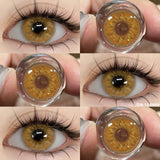 1Pair Colored Contact Lenses for Eyes Natural Brown Eye Lenses Gray Pupils Blue Eye Soft Lenses Yearly Green Contacts