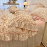 Fresh Botanical Floral Bedding Set for Kids and Adults, Leaves, Flower Duvet Cover, Pillowcases, Soft Washed Cotton, Home Textil